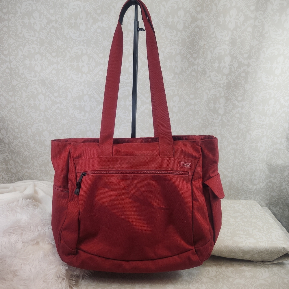 VGVC L.L.Bean Dk.Red Canvas Weekender Unisex Bag/ Carryall